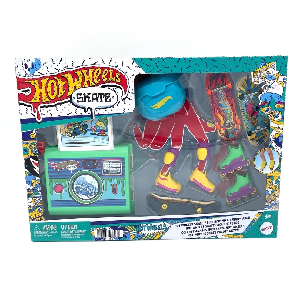 EUC Mattel Hot Wheels Skate 90’s Rewind & Grind Pack / Retro Multipack